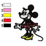 Minnie Mouse Embroidery Design 08